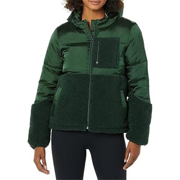 Amazon Essentials womens Full-Zip Sherpa Fleece Hooded Puffer Jacket - Picture 7 of 7